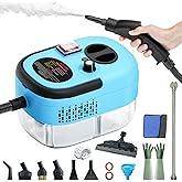 2500W Handheld Steam Cleaner,Portable Car Steamer For Auto Detailing,High-Temperature and Pressure Steam Cleaner For Home, Steam Cleaning Machine for Furniture,Kitchen,Grout,Floor,Tile (Blue)