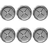 Junwapy 6Packs Kitchen Towel Hooks, Round Self Adhesive Wall Mount Dish Towel Hook Hangers, (Push to Hanging) Drilling Hand T