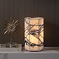 Handcrafted Real Marble Table Lamp, Stone Lamp with Tri-Color Dimmable LED, Bedside Lamp, Small Table Lamp for Home Decor, Accent Table Lamp for Bedroom Living room by Artsolute, Hexagon