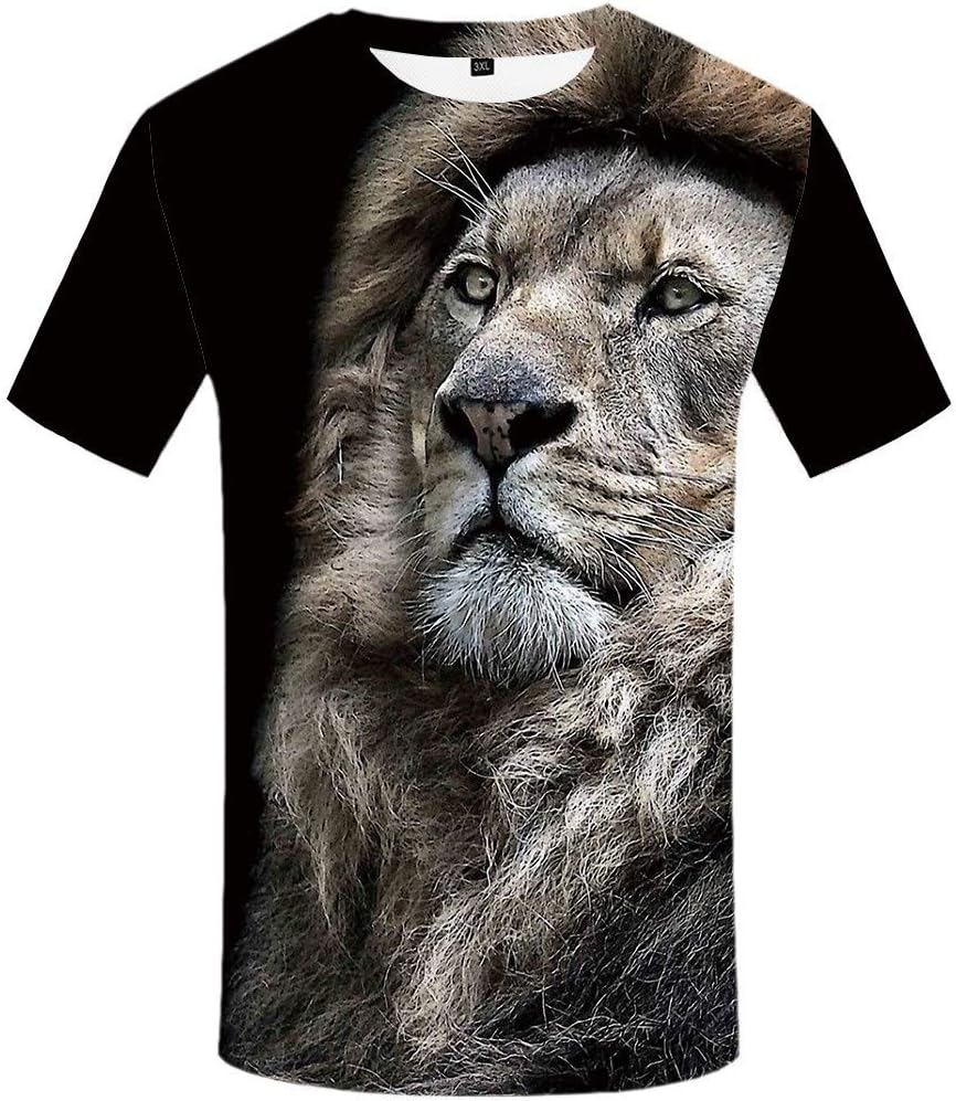 Lion Tshirt heren maat SXXXL 3D Tshirt dier Tshirts voor herenkleding multi S Amazon.nl
