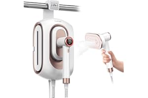 Newbealer 2In1 Pro Steam Station Iron, 1550W Turbocharged Steam for Clothes, 3-Level Steam & Dry Ironing, 30s Heat Up, 1.2L Detachable Tank, Auto-Off, Self Cleaning, Innovative Storage for Household