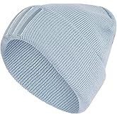 adidas Women's Script Beanie, standard fit cuffed acrylic knit hat/cap for winter