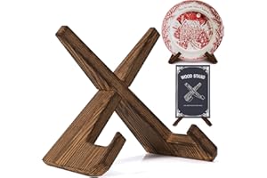 OSIVAEX Plate Stands for Display, Wood Plate Holders for Displaying, 6.5 Inch Wooden Picture Frame Stand, Decorative Easel Stand, Display Holder for Book, Cookbook, Art, Photos, Recipe, Platter, Vinyl Record