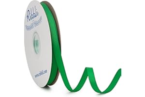 Ribbli Emerald Green Grosgrain Ribbon, 3/8 inches x Continuous 50 Yards,Use for Bows DIY Hair Accessories,Gift Wrapping,Craft and Sewing