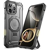 SUPCASE for iPhone 16 Pro Case with Camera Control Capture Button (Unicorn Beetle Grip), [Compatible with MagSafe] Rugged Magnetic Stand Translucent Back Phone Case for iPhone 16 Pro 6.3'' 2024, Gray