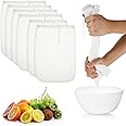 Dimeho 6 Pcs Nut Milk Bag Reusable Nylon Cheese Cloths Fine Mesh Food Strainer Multiple Application Cheesecloth Pouches Cold 