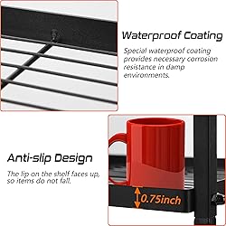 GIOTORENT 6-Wire Standing Storage Shelf, Metal