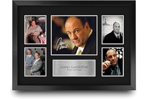 HWC Trading James Gandolfini Sopranos Tony 16 x 12 inch (A3) Printed Gifts Signed Autograph Picture for TV Show Fans - 16" x 