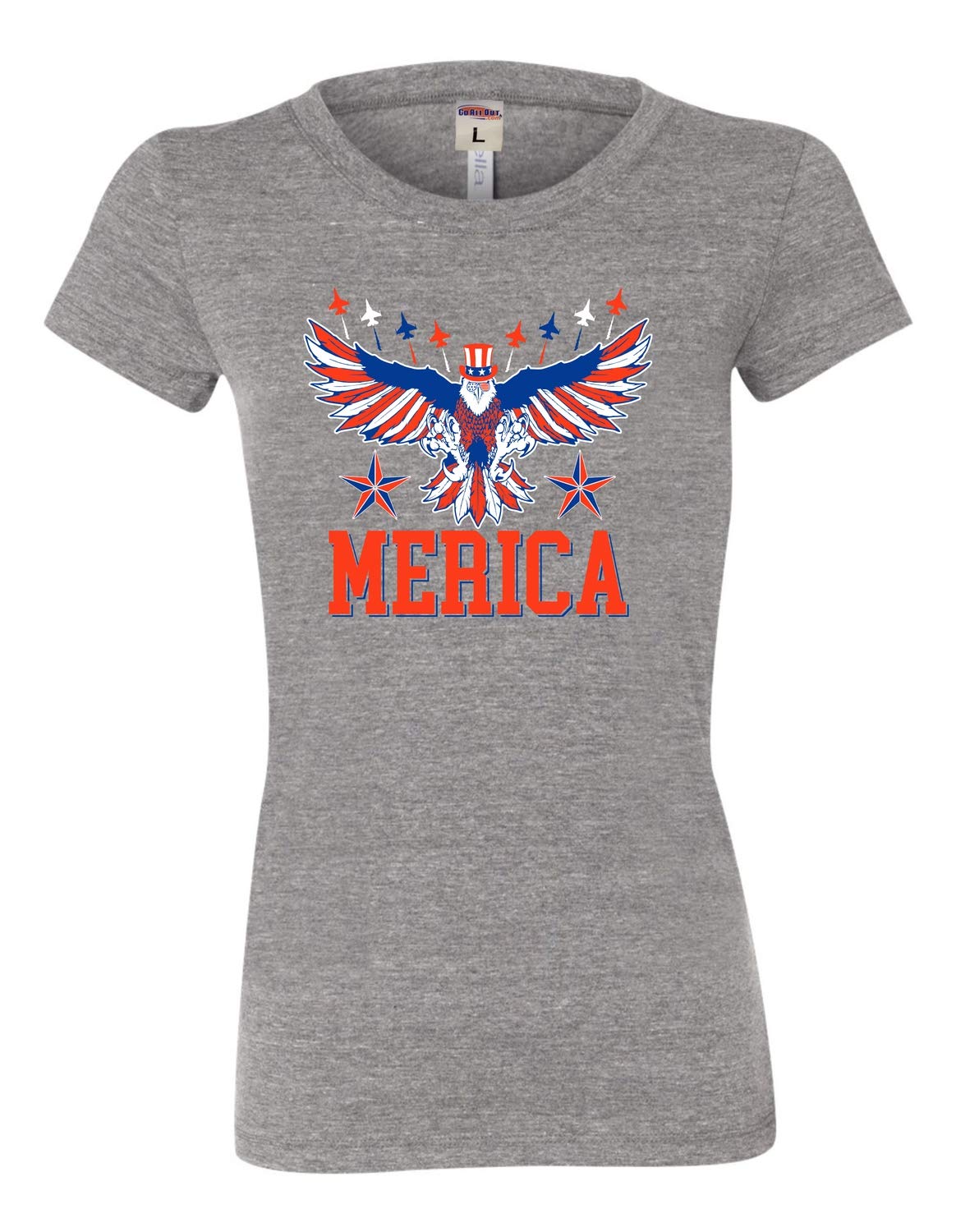  America Eagle Usa Flag July Fourth Tri Blend T Shirt