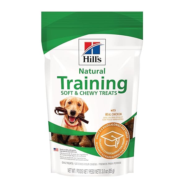 HILL’S NATURAL TRAINING SOFT & CHEWY TREATS, ALL LIFE STAGES, GREAT TASTE, DOG TREATS, CHICKEN, 3 OZ BAG