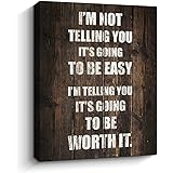 Inspirational Wall Art for Office, Motivational Quotes Poster Wall Decor Framed Canvas Print Home Decoration, B