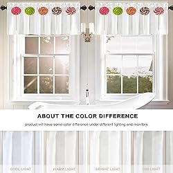 BaoNews Colorful White Color Red Kitchen Valances