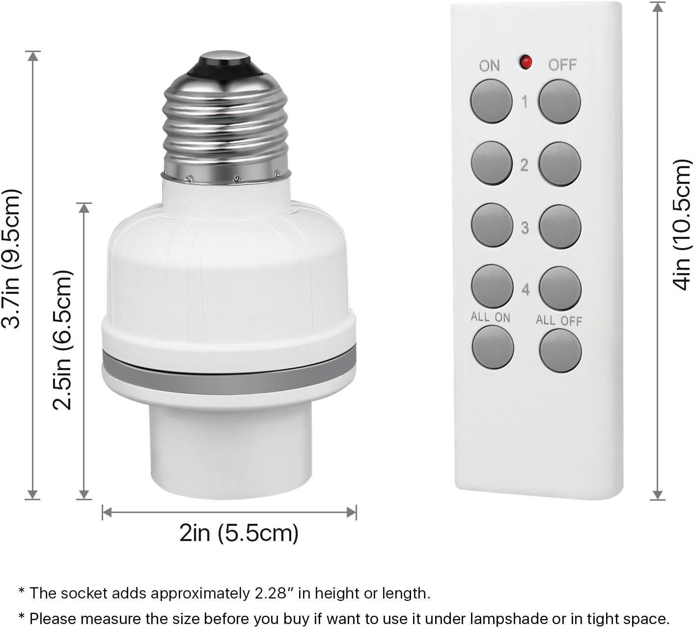 Tnp Wireless Light Bulb Socket Lamp Holder Switch Remote Control Led Lighting Base Extender Adapter Plug Bulb Fixture Outlet Replacement Home Automation Set E26 E27 3 Sockets 1 Remote Controller Amazon Com