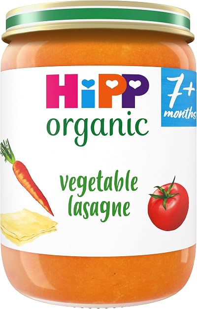 HiPP Organic Vegetable Lasagne Baby Food Jar 7+ Months 190g Pack of 6