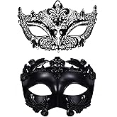 OIDEA Masquerade Mask for Couple - Roman Greek Venetian Mask Halloween Prom Party Costume Ball Mardi Gras Mask for Women Men