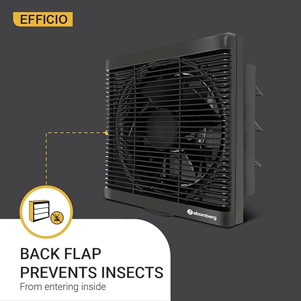 Atomberg Efficio Exhaust Fan, 150MM Sweep Size, BLDC Motor, Black Color AirConditionerKart