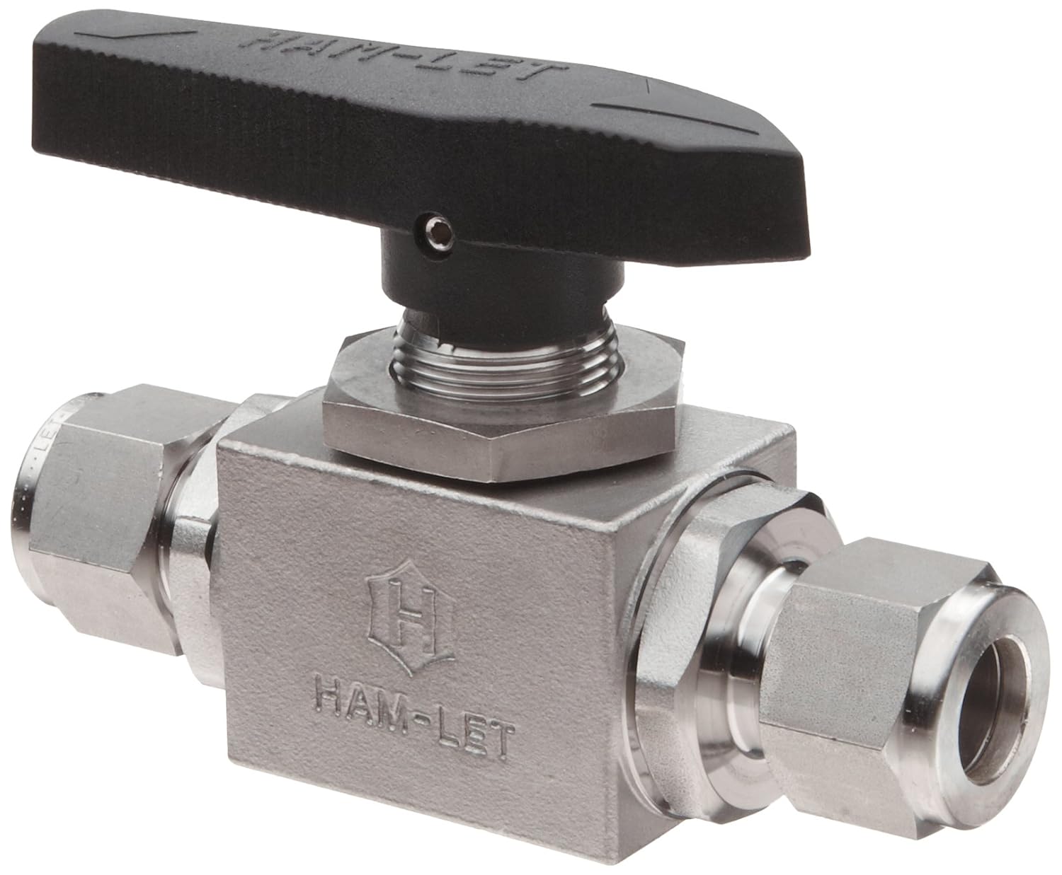 HamLet H6800 Series Stainless Steel 316 Ball Valve, Inline, Three