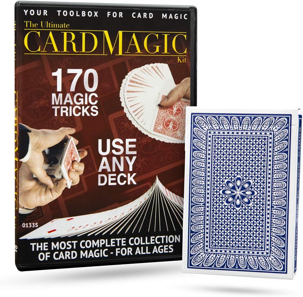 Ultimate Card Magic Kit, 170 Magic Tricks for Adults or Kids, Includes a Bicycle Deck and