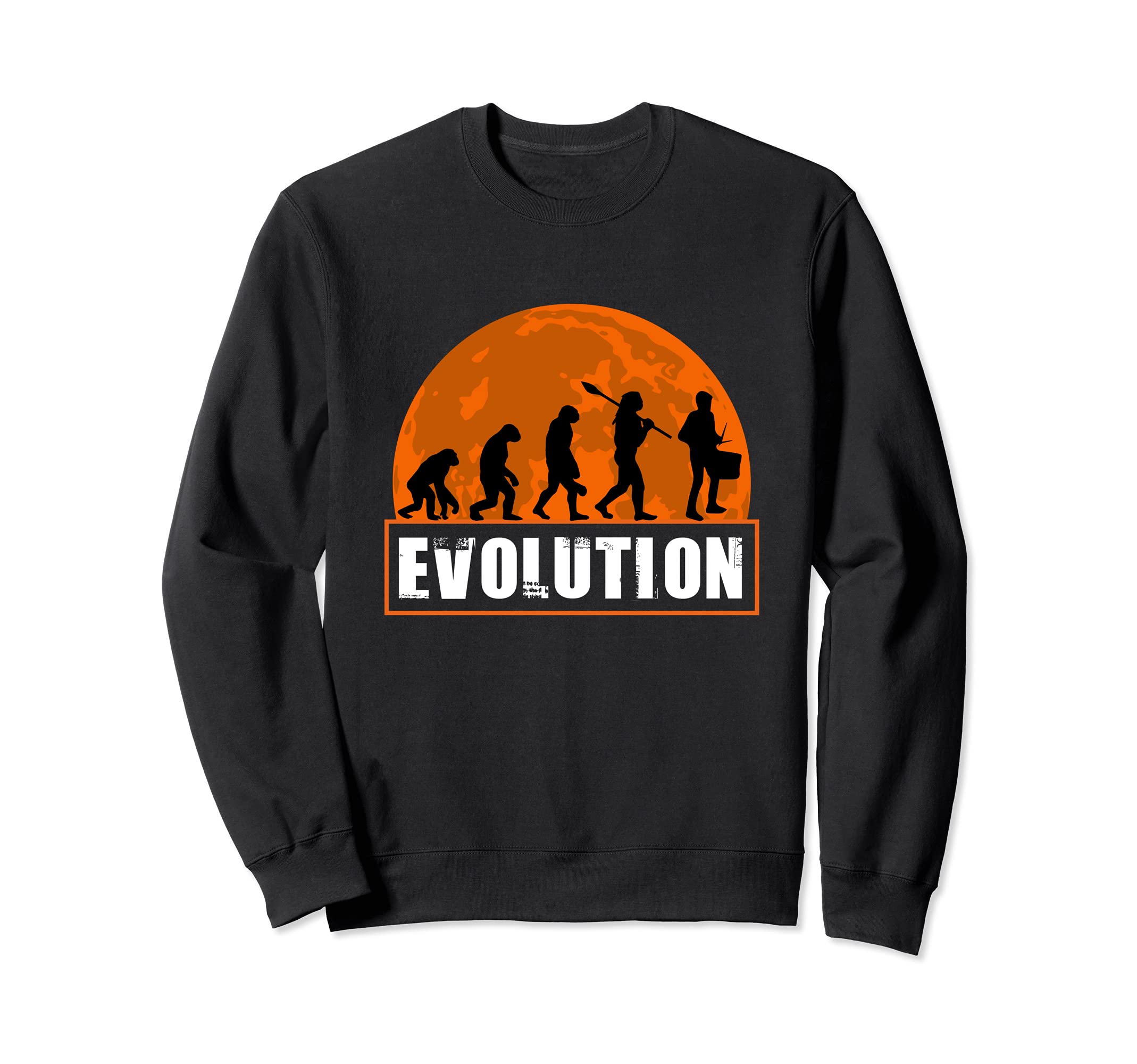 Snare Drum Player, Funny Snare Drum Human Evolution Sweatshirt