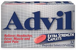 Advil Extra Strength Ibuprofen Pain Relief Caplets, Fast Acting Pain Relief for Migraine, Back, Neck, Joint, and Muscle Relie