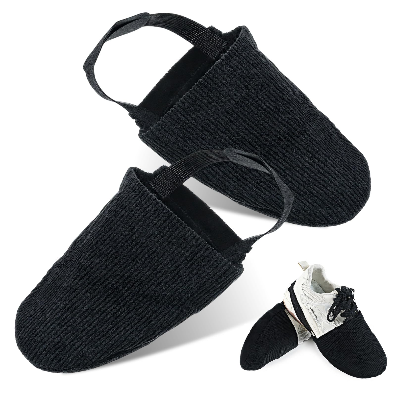 Photo 1 of 2pcs Bowling Shoe Covers Adjustable Sole Slider Sock with Elastic Band for Men Women One Size Bowling Sole Slide Covers Bowlings Accessories for Playing Ball Dancing (Black
