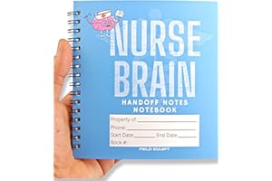 Field Equipt Nurse Essentials Report Notebook for Work & Nursing School Clinical, Notepad Replaces Foldable Nursing Clipboard, RN Student Accessories & Gifts, Pack of 2