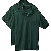 Hanes Men's Short Sleeve Jersey Pocket Polo (Pack of 2)