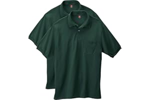 Hanes Men's Short Sleeve Jersey Pocket Polo (Pack of 2)