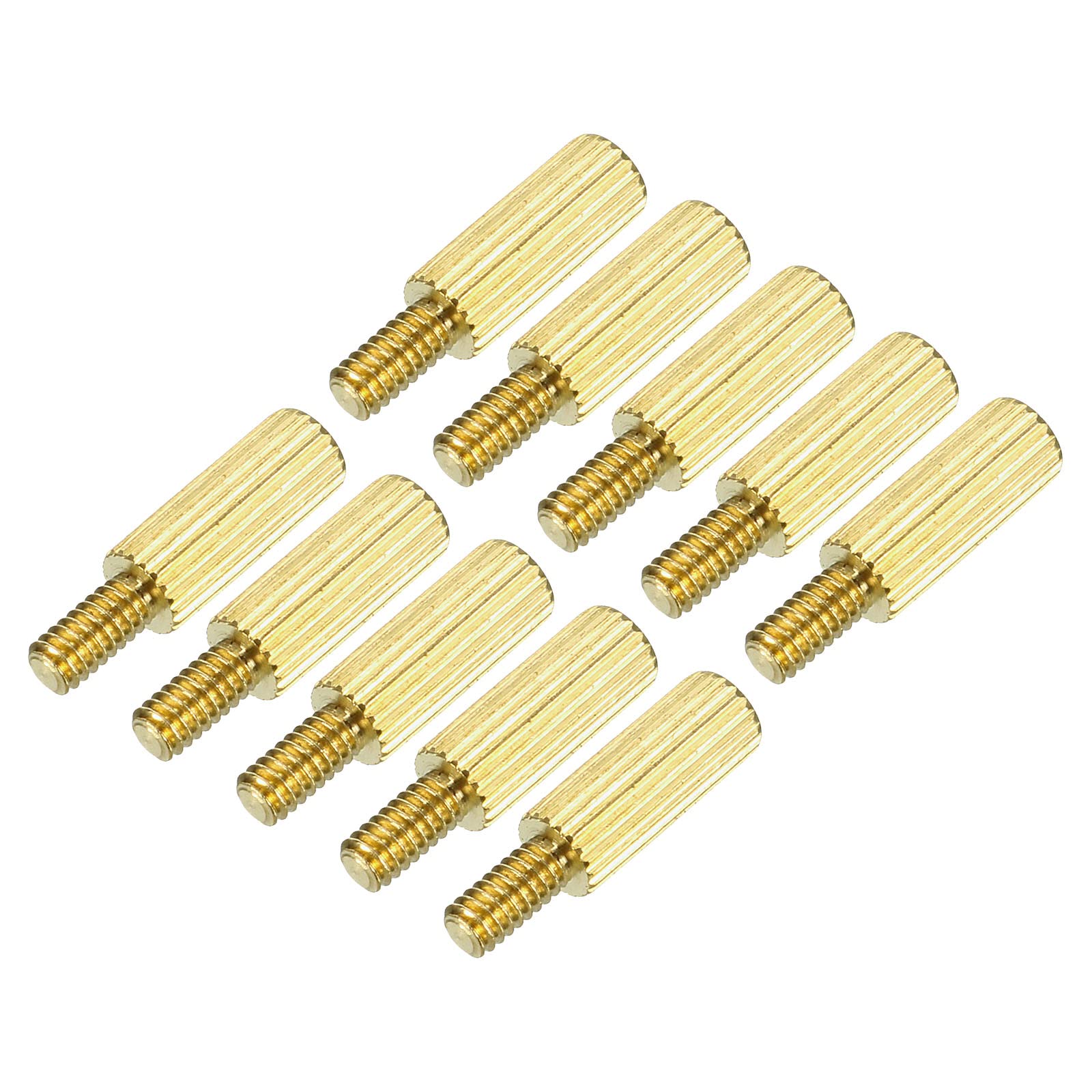 YOKIVE 100 Pcs Brass Round Threaded Spacer, Round Spacer with Female and Male Thread | Fixing the Motherboard, Great for Electronics Industries (M2 8+4mm)