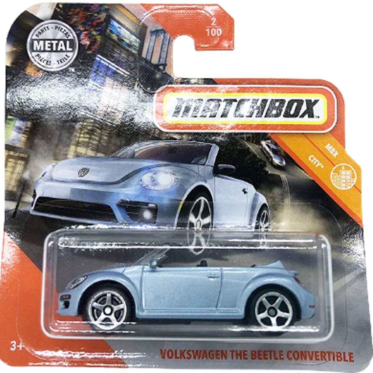 Matchbox Volkswagen The Beetle Convertible MBX City 3/100 2021 Short Card