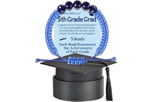 TEMULNEE 5th 6th 8th Grade Graduation Bracelets Gifts for Her Him Grad Card Congratulations Gift Graduates Cap Box Graduating Daughter Son Granddaughter Grandson Nephew Niece Bracelet Jewelry Ideas Unique