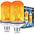 CPPSLEE LED Flame Light Bulbs, 4 Modes Flickering Light Bulbs, E26 Base Fire Flame Bulb, Christmas Decorations Outdoor Indoor, Christmas Light Bulbs (Yellow, 2 Pack)