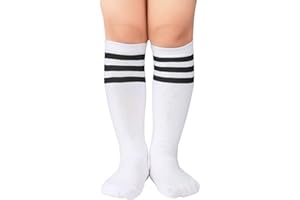 Century Star Kids Child Soccer Socks Knee High Tube Socks Toddler Girls Uniform Socks Cotton Sport Stocking for Boys