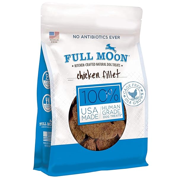 FULL MOON CHICKEN FILLET HEALTHY ALL NATURAL DOG TREATS HUMAN GRADE MADE IN USA 48 OZ