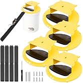 Mouse Trap Bucket,Upgrade Bucket Mouse Trap,Automatic Reset Flip and Slide Mouse Trap 5 Gallon Bucket Lid Mouse Rat Trap, Humane Rat Traps for Indoor Outdoor Use, Reusable Mouse Trap 4 Pack