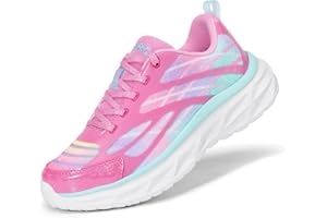 DREAM PAIRS Girls Shoes Sneakers Kids Tennis Shoes Lightweight Lace Up Running Casual Walking Shoes