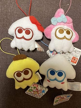 Amazon スプラトゥーン2 サンリオキャラクターズ コラボぬいぐるみ 全4種類セット 約10cm ぬいぐるみ おもちゃ
