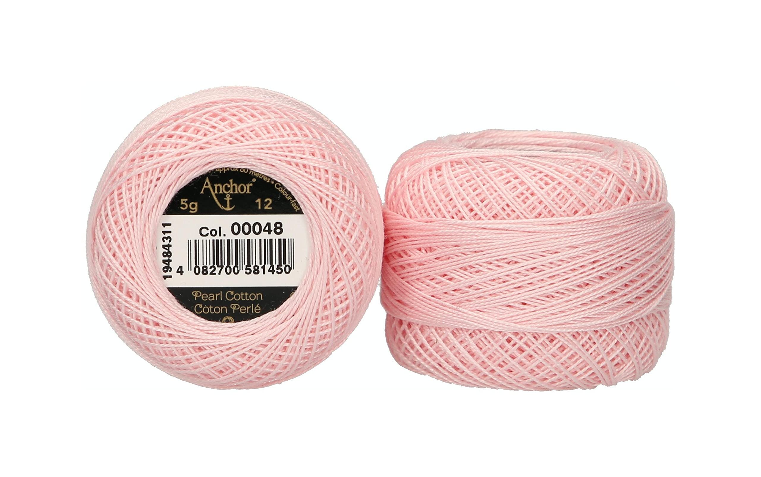 ANCHOR Pearl Yarn, Thickness: 12, Packaging: 5G, Running Length: 56M 48 Embroidery Threads
