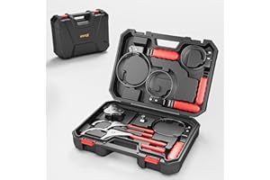 KOOPOOL Oil Filter Wrench Set, 8 Piece Adjustable Oil Filter Pliers 2-3/4" to 5-1/4", 9" & 12" Universal Oil Filter Removal Tool with 1/2" to 3/8" Adapter, Organized in Storage Case (8-Piece Set)