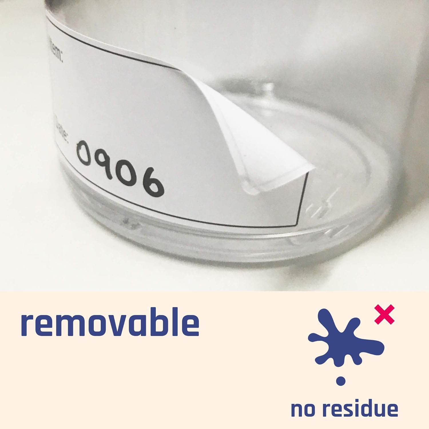 500 Pack, 2 x 1", Removable Food Storage Freezer/Refrigerator Date Labels Stickers : Office Products