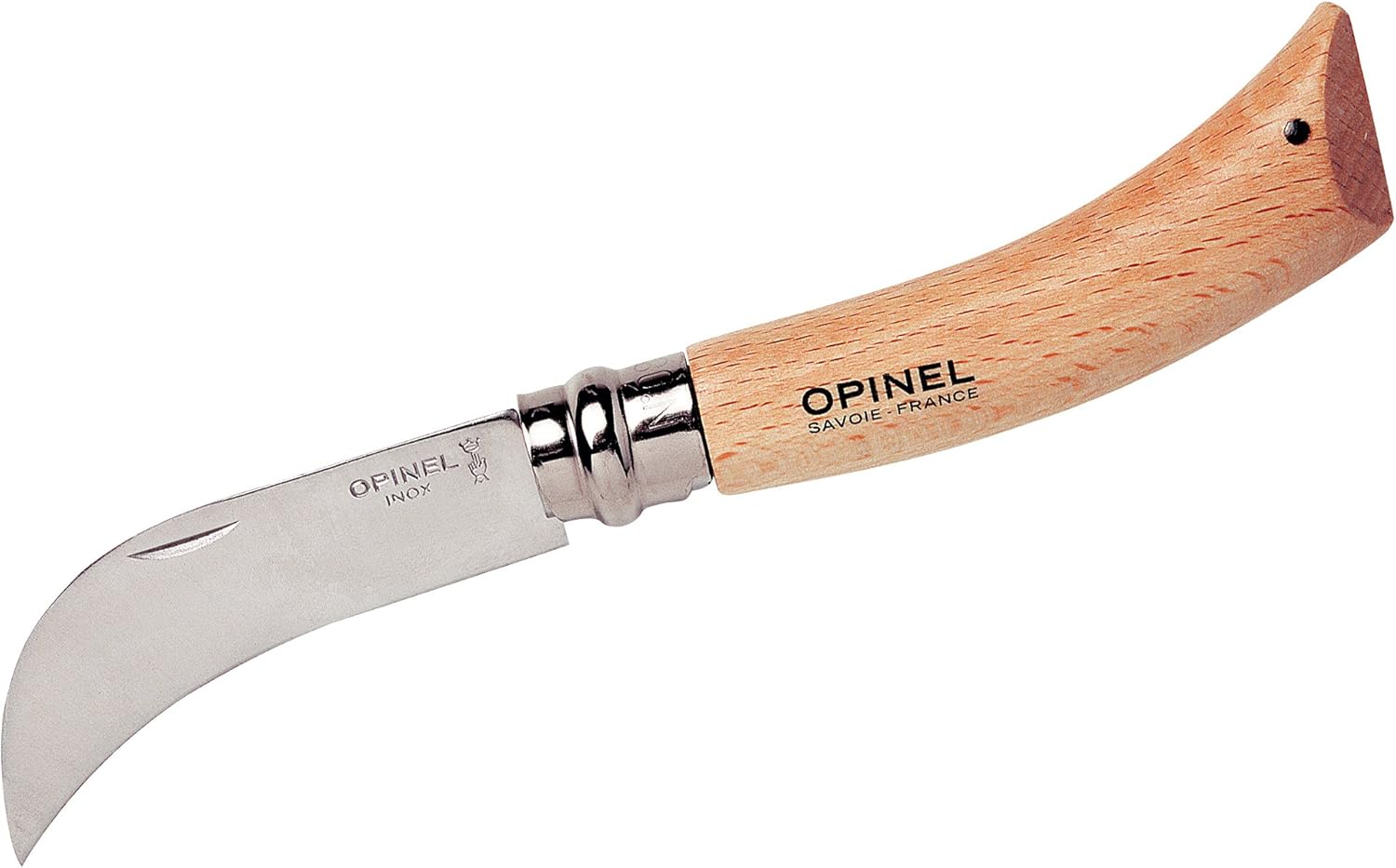 Opinel-Gärtnermesser, rostfrei, Buchenholz-Griff, Heftlänge 11 cm, Edelstahl/Braun