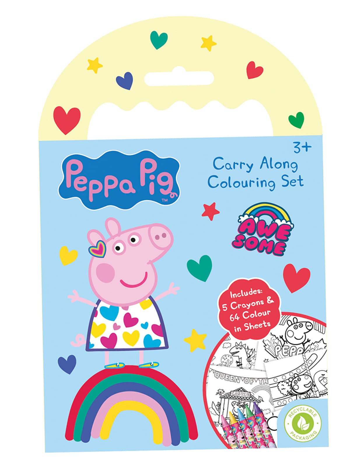 Peppa Pig Carry Along Colouring Pad Party Favour Activity Set Kids