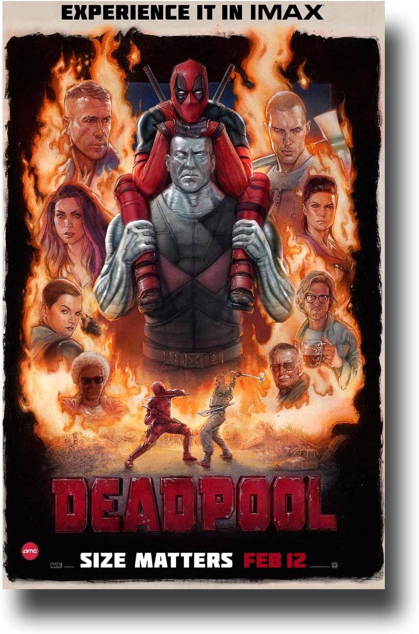 AMC Theatres Deadpool Movie Poster - Imax Promo Flyer 11 X 17 Collage