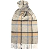Glen Isla 100% Cashmere Scarf 70.8X11.8IN Solder Fresco Camel M.Grey Blu - Made In Scotland