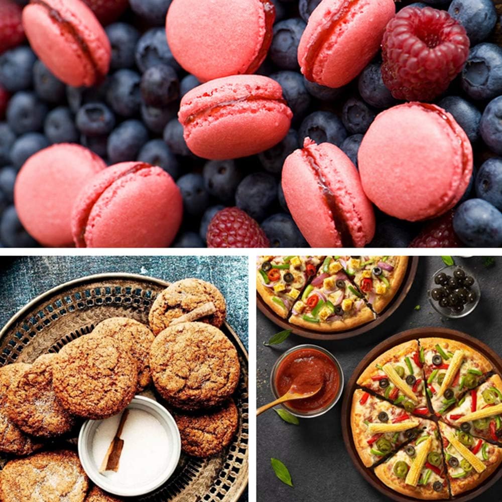 Koulang Reusable Silicone Baking Mats - BPA Free Nonstick Macaron Baking Mat Sets 4 Pack Large and Small with Oil Brush Professional for Holiday Macarons Cookies: Kitchen & Dining