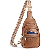 CHOLISS Anti Theft Small Sling Bag for Women and Men RFID Leather Crossbody Bags Fanny Pack Chest Bag Travel Purse Daypacks