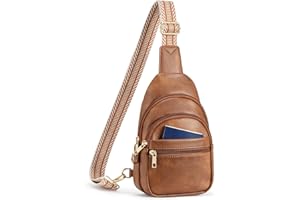 CHOLISS Anti Theft Small Sling Bag for Women and Men RFID Leather Crossbody Bags Fanny Pack Chest Bag Travel Purse Daypacks