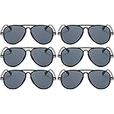 OWL 6 Pack Kids Aviator Sunglasses – Small Fit UV400 Protection Bulk Set, Plastic Frame Shades for Children (Ages 3–6)
