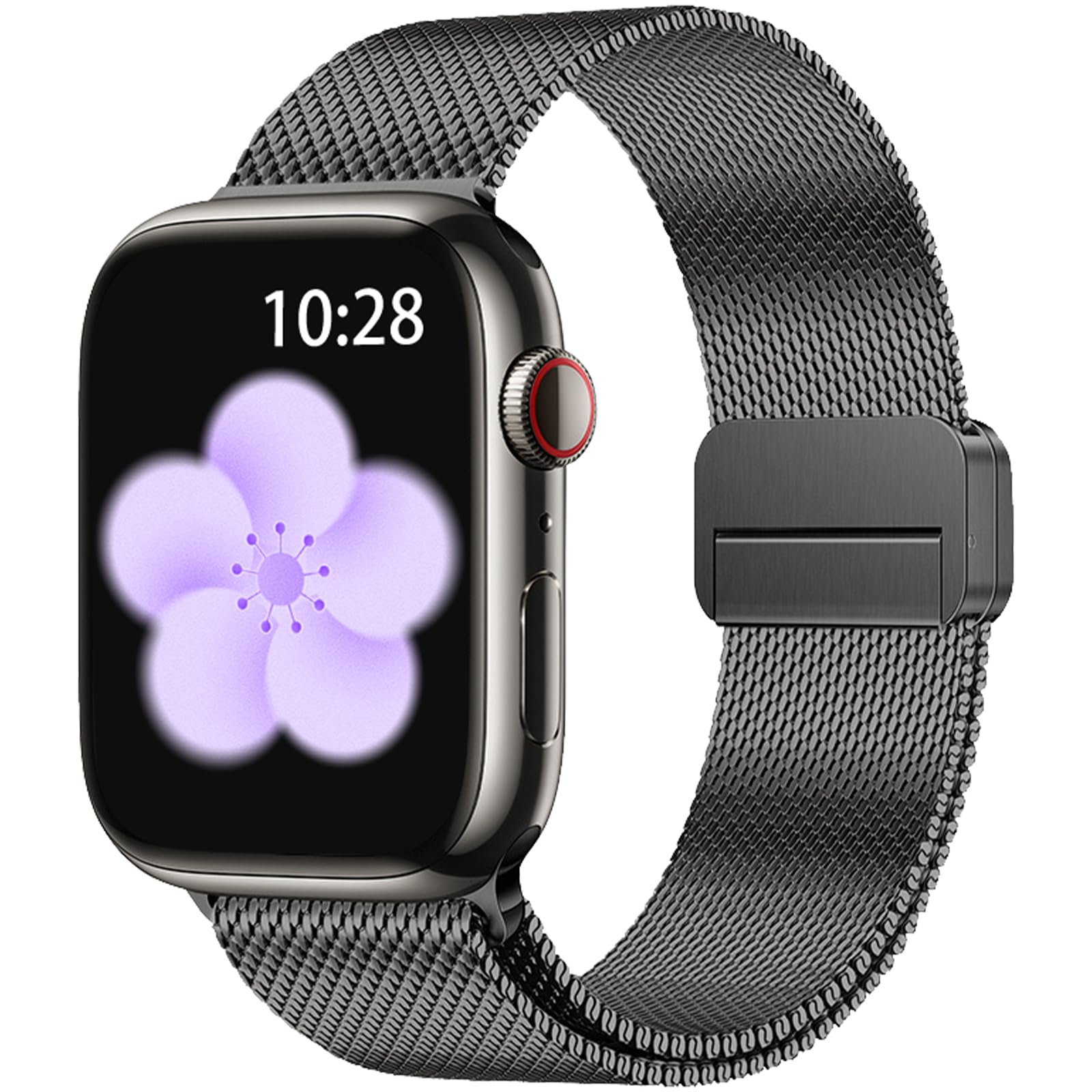 NicMool Metal Strap for Apple Watch 38mm 40mm 41mm 42mm, Magnetic Closure, Stainless Steel Metal Magnetic Milanese Loop Replacement for iWatch SE 3/2/1, iWatch Series 11/10/9/8/7/6/5/4/3/2/1-Graphite