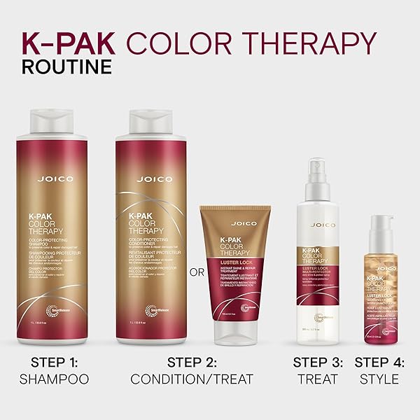 JOICO COLOR THERAPY SHAMPOO FOR COLOR-TREATED HAIR – WITH KERATIN & ARGAN OIL, REPAIRS DAMAGE, BOOSTS SHINE, 33.8 OZ
